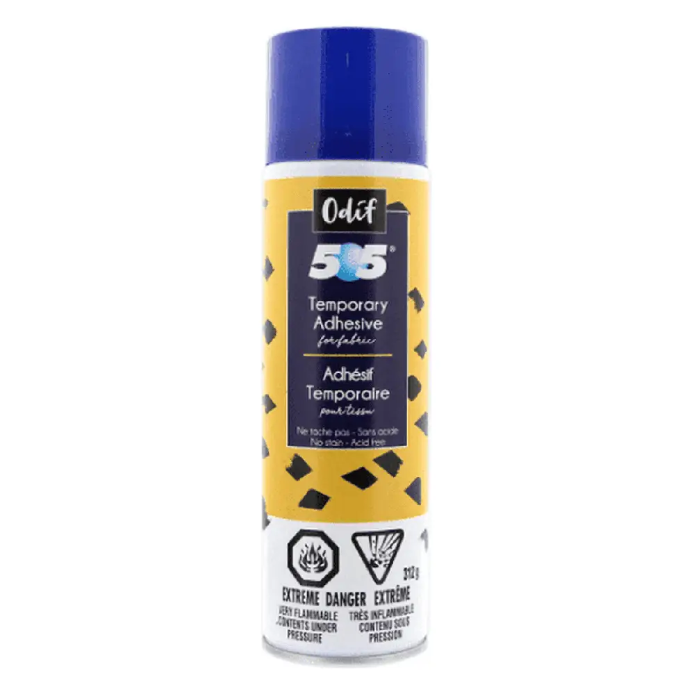 Odif 505 Temporary Quilt Basting Adhesive Fabric Spray $18.99- $32.99 Odif 505 Temporary Quilt Basting Adhesive Fabric Spray $18.99- $32.99
