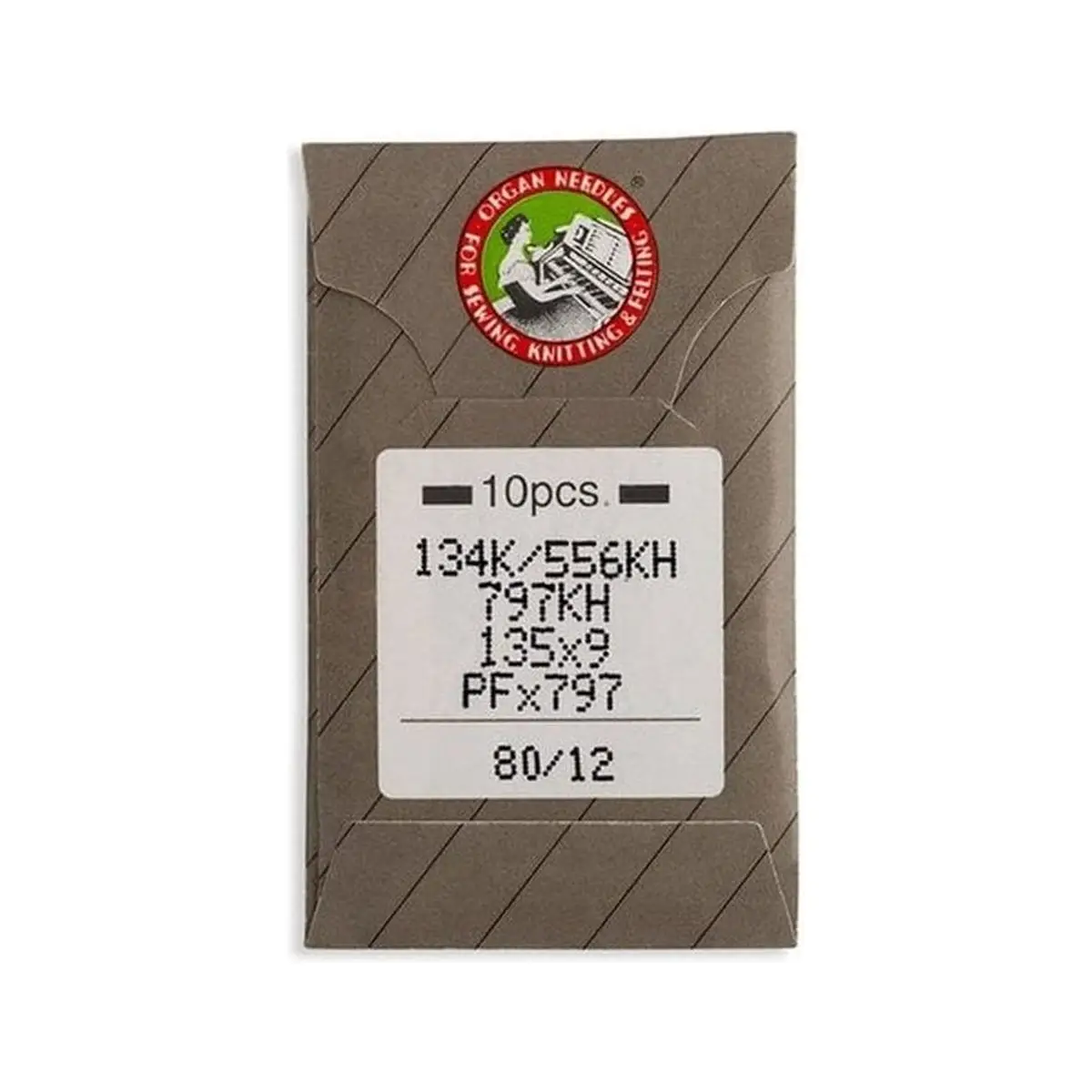 Organ Brand Industrial Machine Needles - System: 134K/556KH, 797KH, 135x9, PFx797 - 10/Pack Organ Brand Industrial Machine Needles - System: 134K/556KH, 797KH, 135x9, PFx797 - 10/Pack