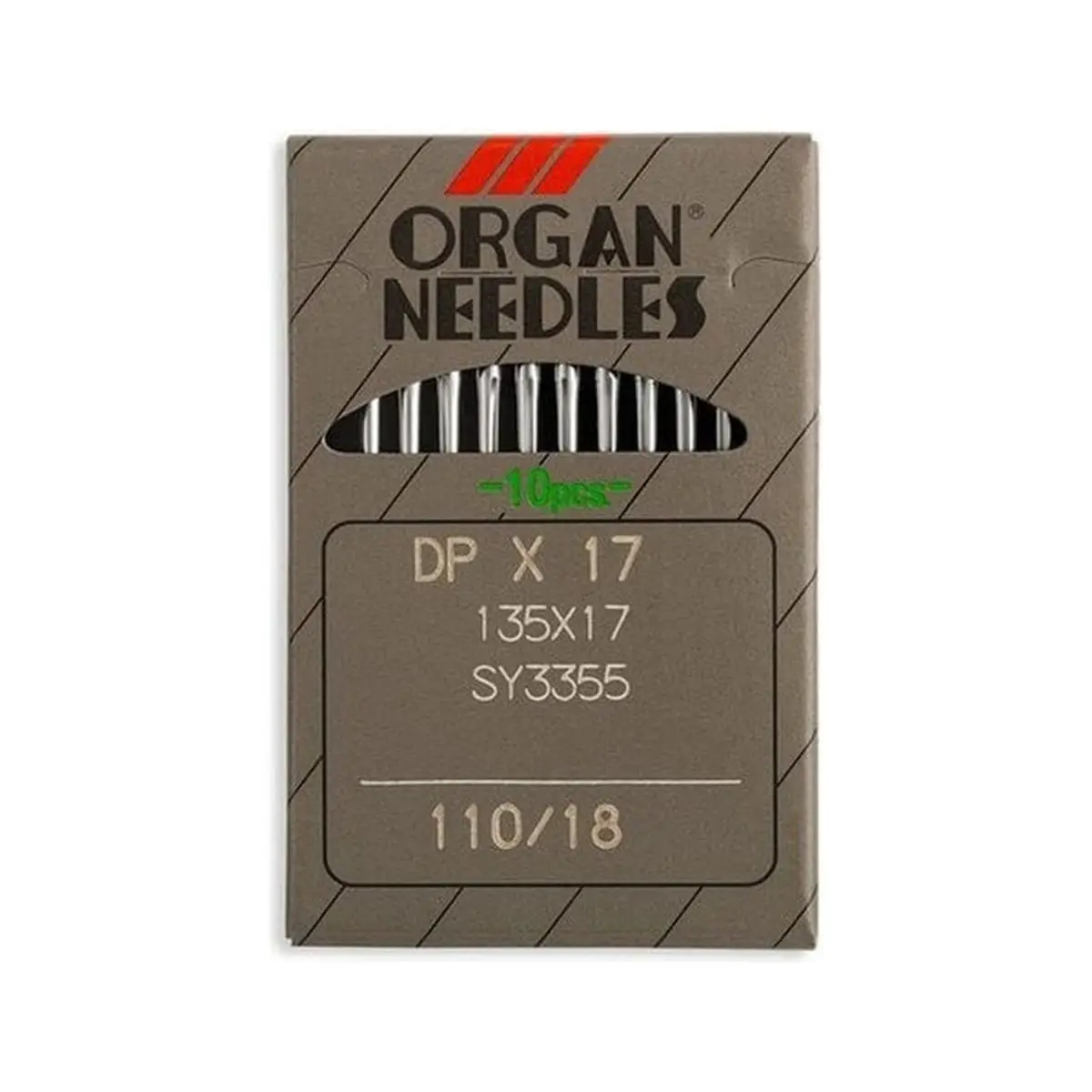 Organ Brand Industrial Machine Needles - System: 135x17, DPx17 - 10/Pack Organ Brand Industrial Machine Needles - System: 135x17, DPx17 - 10/Pack