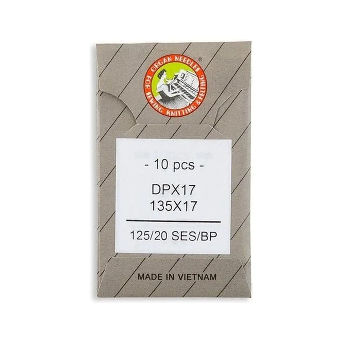 Organ Brand Industrial Machine Needles - System: 135x17, DPx17 - 10/Pack Organ Brand Industrial Machine Needles - System: 135x17, DPx17 - 10/Pack