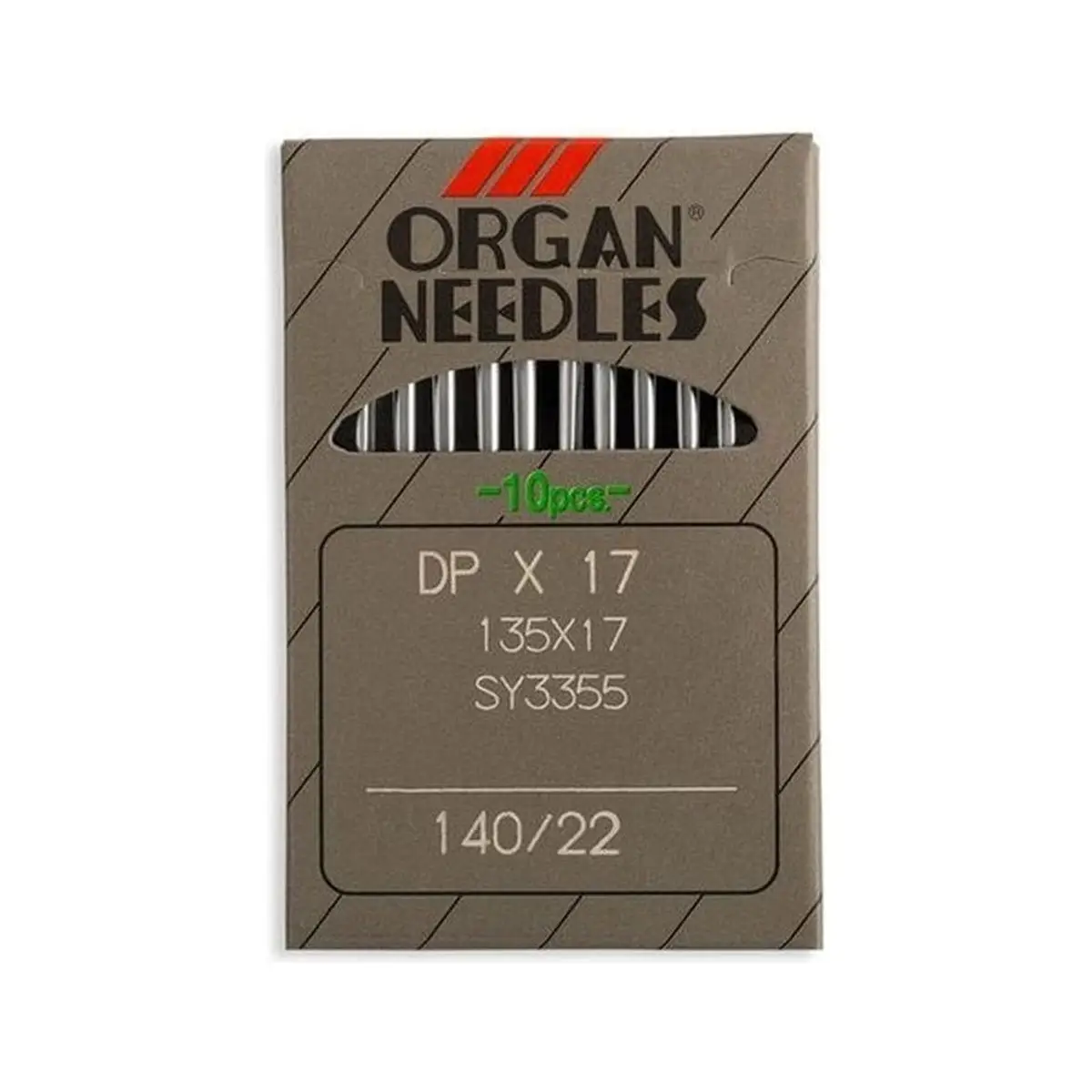 Organ Brand Industrial Machine Needles - System: 135x17, DPx17 - 10/Pack Organ Brand Industrial Machine Needles - System: 135x17, DPx17 - 10/Pack