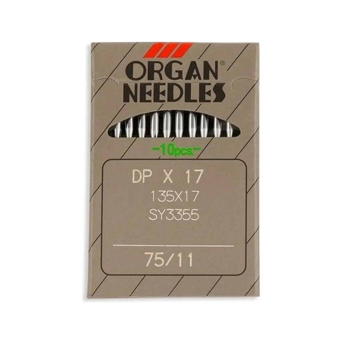 Organ Brand Industrial Machine Needles - System: 135x17, DPx17 - 10/Pack Organ Brand Industrial Machine Needles - System: 135x17, DPx17 - 10/Pack