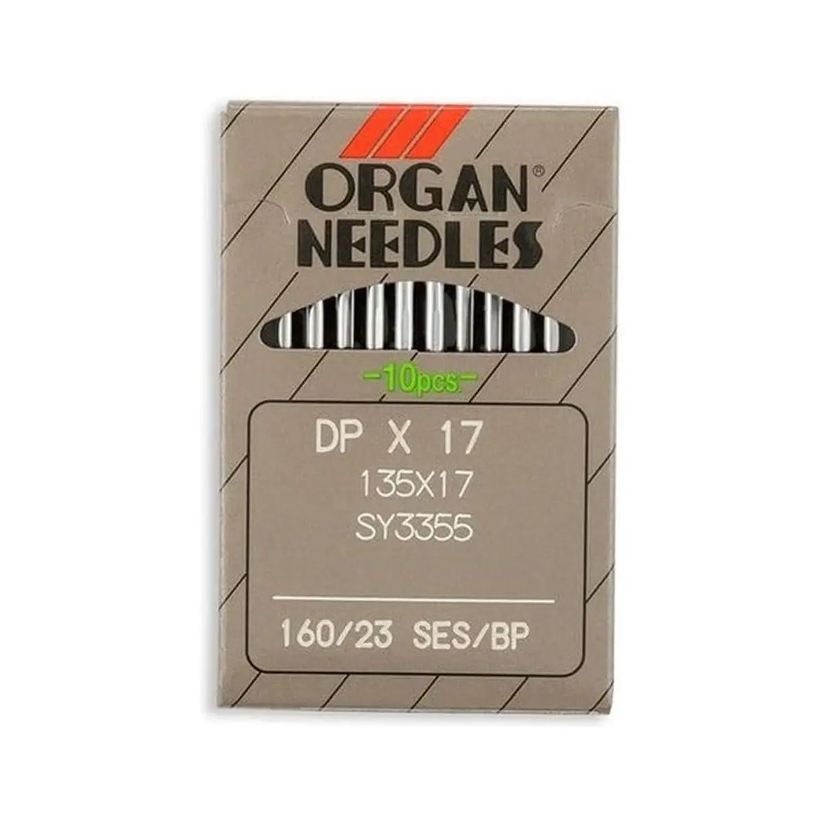 Organ Brand Industrial Machine Needles - System: 135x17, DPx17 - 10/Pack Organ Brand Industrial Machine Needles - System: 135x17, DPx17 - 10/Pack