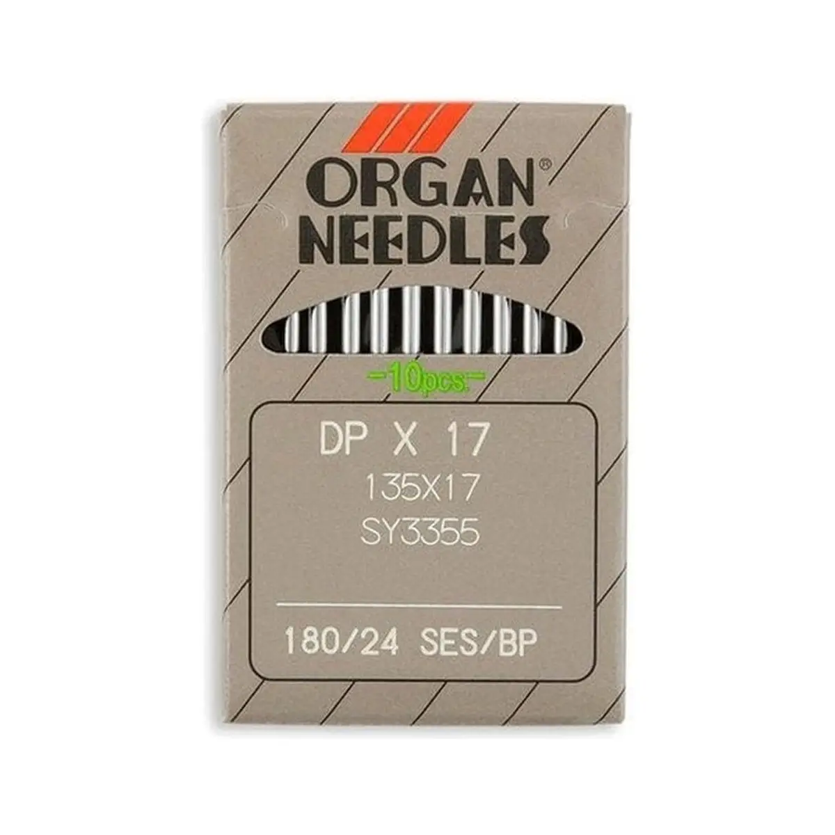 Organ Brand Industrial Machine Needles - System: 135x17, DPx17 - 10/Pack Organ Brand Industrial Machine Needles - System: 135x17, DPx17 - 10/Pack