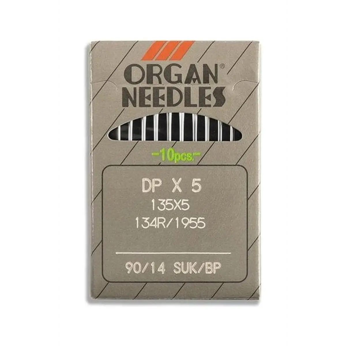 Organ Brand Industrial Machine Needles - System: 135x5, DPx5 10/Pack Organ Brand Industrial Machine Needles - System: 135x5, DPx5 10/Pack