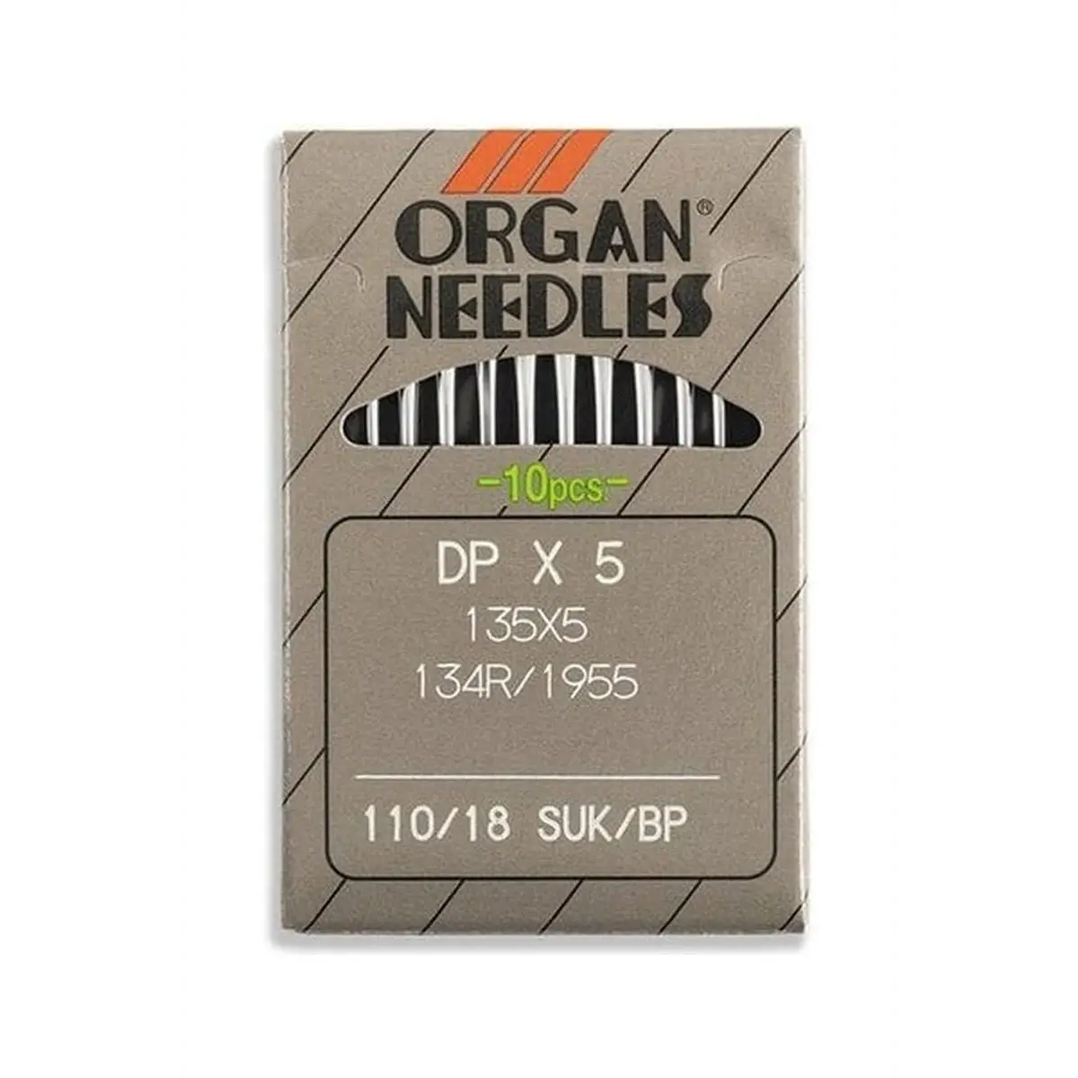 Organ Brand Industrial Machine Needles - System: 135x5, DPx5 10/Pack Organ Brand Industrial Machine Needles - System: 135x5, DPx5 10/Pack