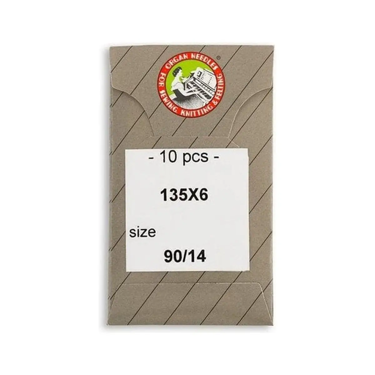 Organ Brand Industrial Machine Needles - System: 135x6 - 10/Pack Organ Brand Industrial Machine Needles - System: 135x6 - 10/Pack