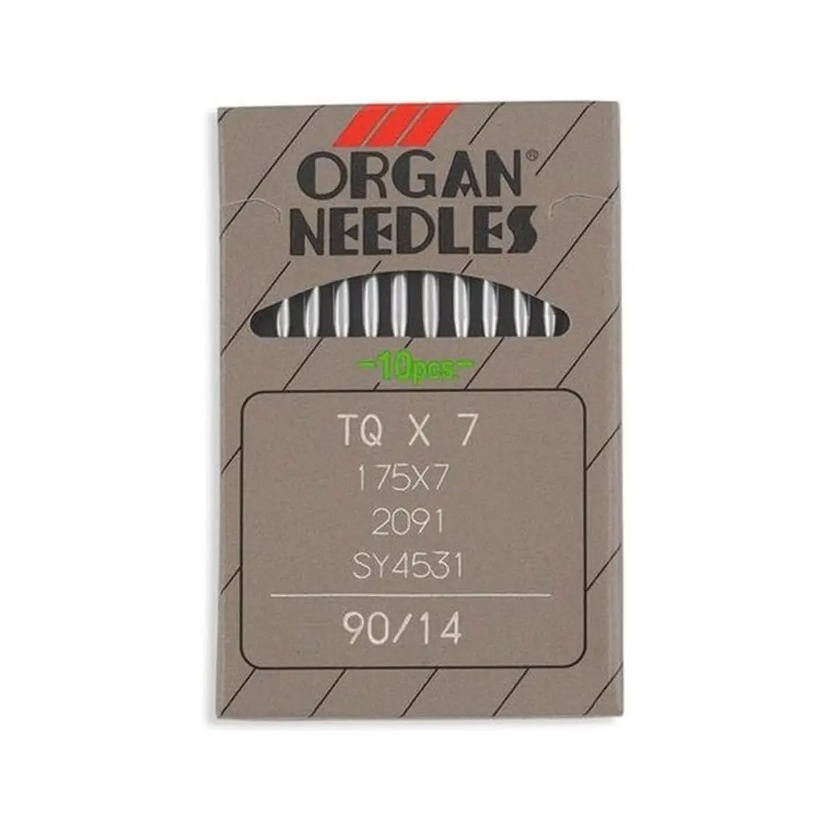 Organ Brand Industrial Machine Needles - System: 175x7, TQx7, SY4531, 2091 - 10/Pack Organ Brand Industrial Machine Needles - System: 175x7, TQx7, SY4531, 2091 - 10/Pack