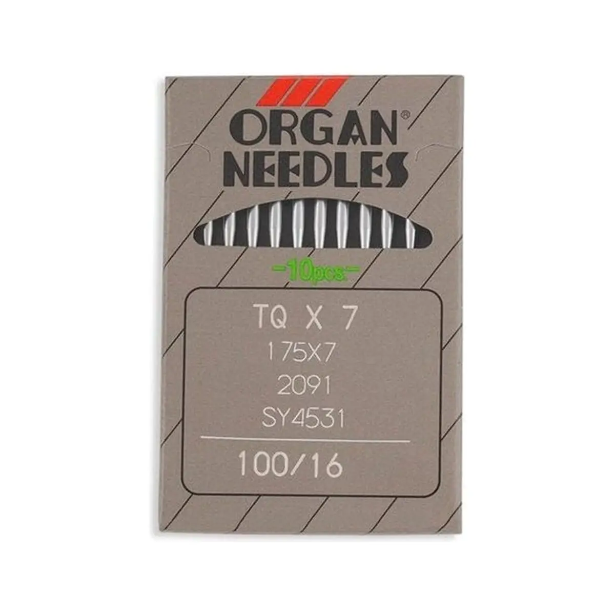 Organ Brand Industrial Machine Needles - System: 175x7, TQx7, SY4531, 2091 - 10/Pack Organ Brand Industrial Machine Needles - System: 175x7, TQx7, SY4531, 2091 - 10/Pack