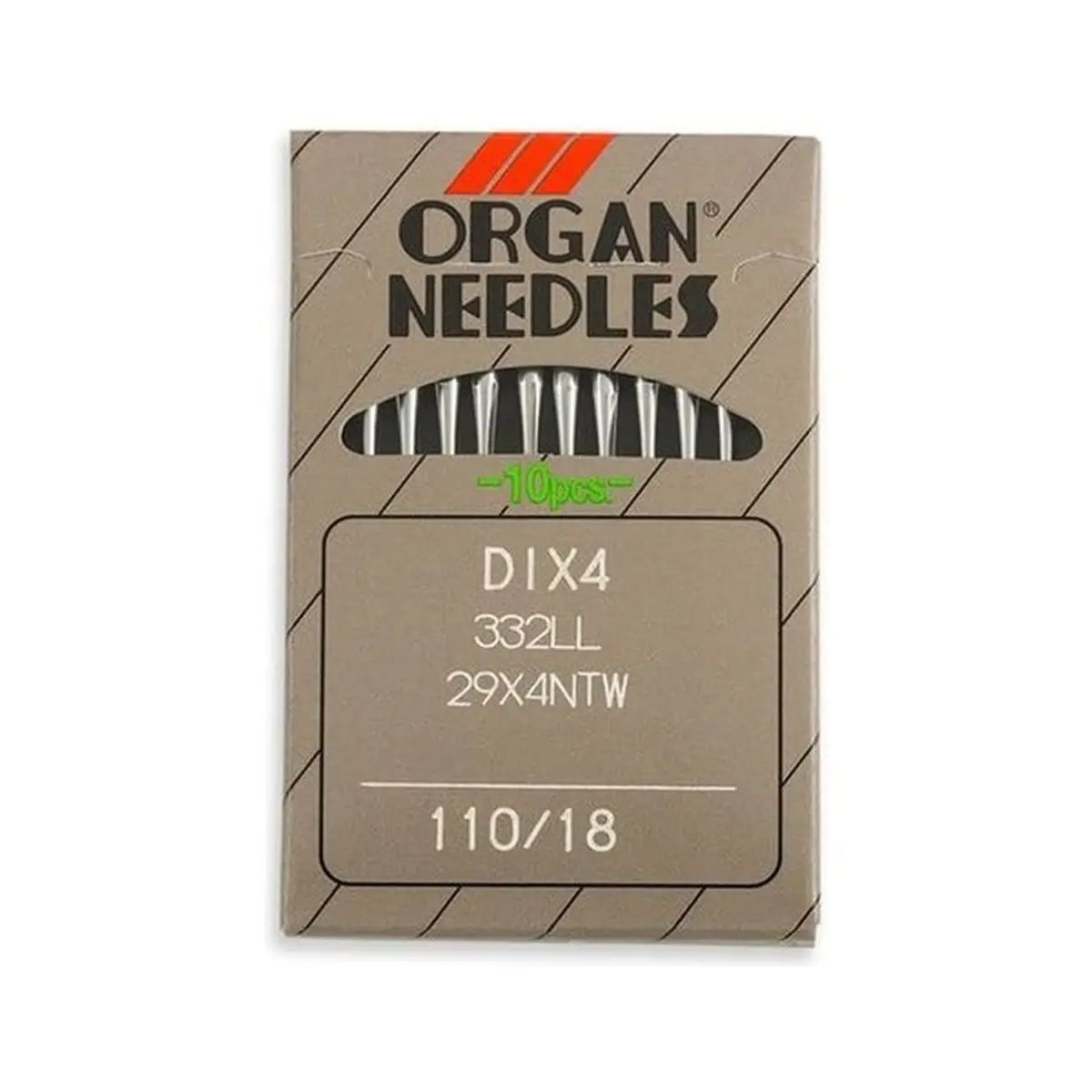Organ Brand Industrial Machine Needles - System: 29x4NTW, DIx4, 332LL - 10/Pack Organ Brand Industrial Machine Needles - System: 29x4NTW, DIx4, 332LL - 10/Pack