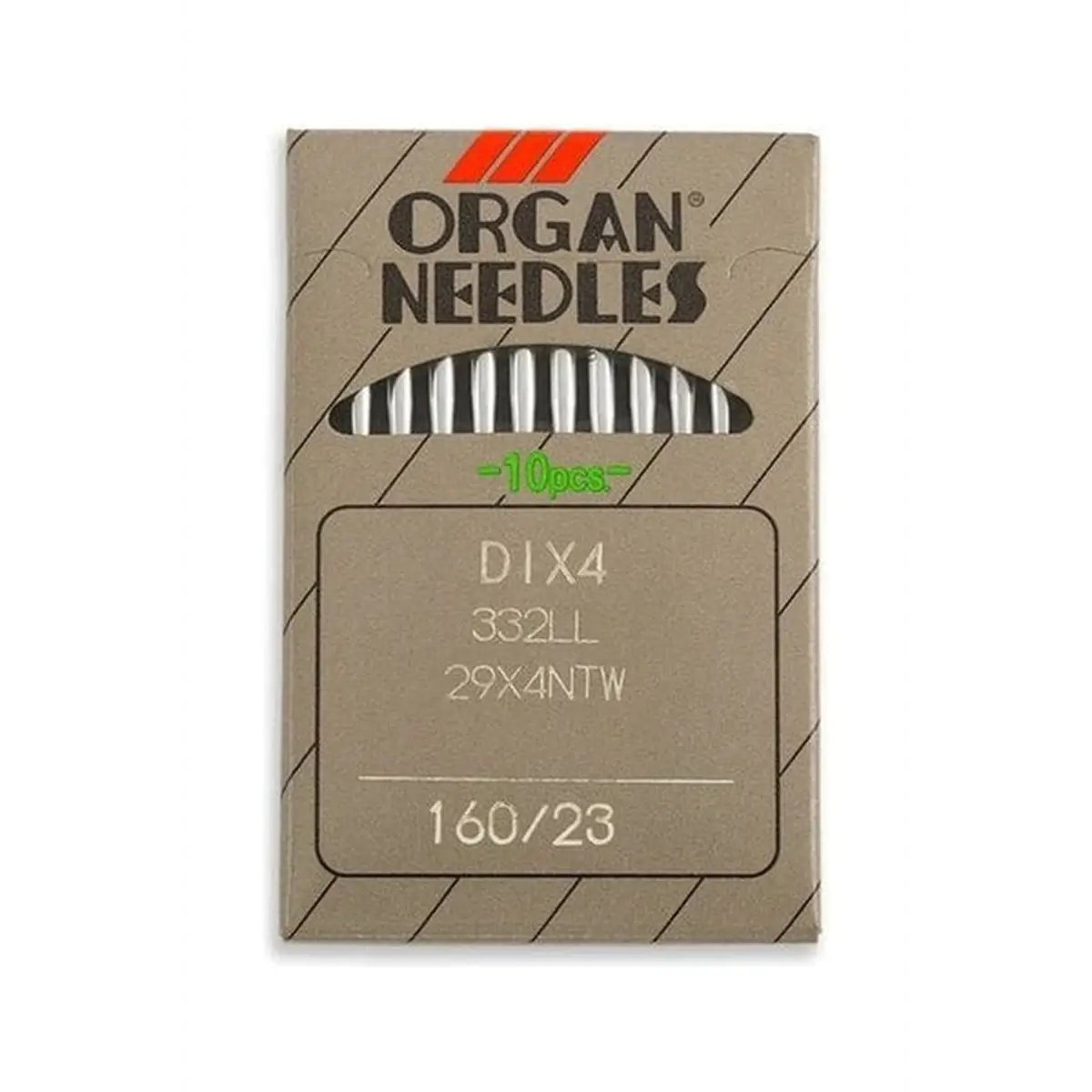 Organ Brand Industrial Machine Needles - System: 29x4NTW, DIx4, 332LL - 10/Pack Organ Brand Industrial Machine Needles - System: 29x4NTW, DIx4, 332LL - 10/Pack