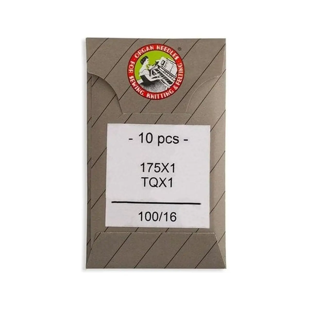 Organ Brand Industrial Machine Needles - System: Qx1, 175x1, 1985, SY2851, 175x1FS, CDx471 - 10/Pack Organ Brand Industrial Machine Needles - System: Qx1, 175x1, 1985, SY2851, 175x1FS, CDx471 - 10/Pack