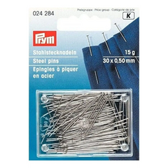 Prym Pins 0.50 x 30mm silver 15g with box Prym Pins 0.50 x 30mm silver 15g with box