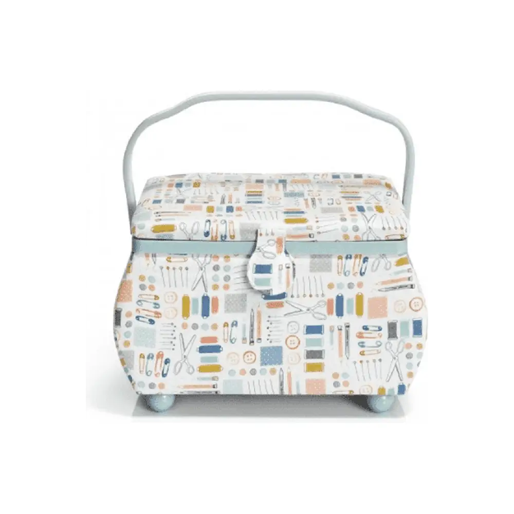 Sewing Basket Needle & Thread 12.5 x 8 x 8.25" #D612045 Sewing Basket Needle & Thread 12.5 x 8 x 8.25" #D612045