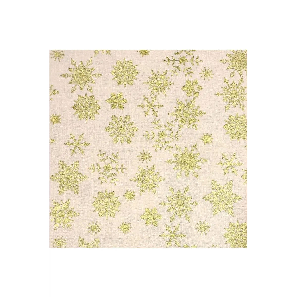Fabric, Siltex, Metallic Christmas Snowflakes - Red, green, cream Fabric, Siltex, Metallic Christmas Snowflakes - Red, green, cream