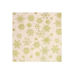 Fabric, Siltex, Metallic Christmas Snowflakes - Red, green, cream Fabric, Siltex, Metallic Christmas Snowflakes - Red, green, cream