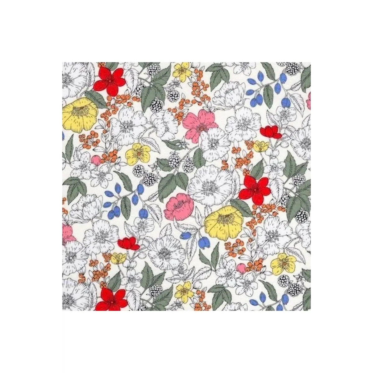 Coton Calicos Pink & Yellow Florals - 14-2000-0540 Coton Calicos Pink & Yellow Florals - 14-2000-0540