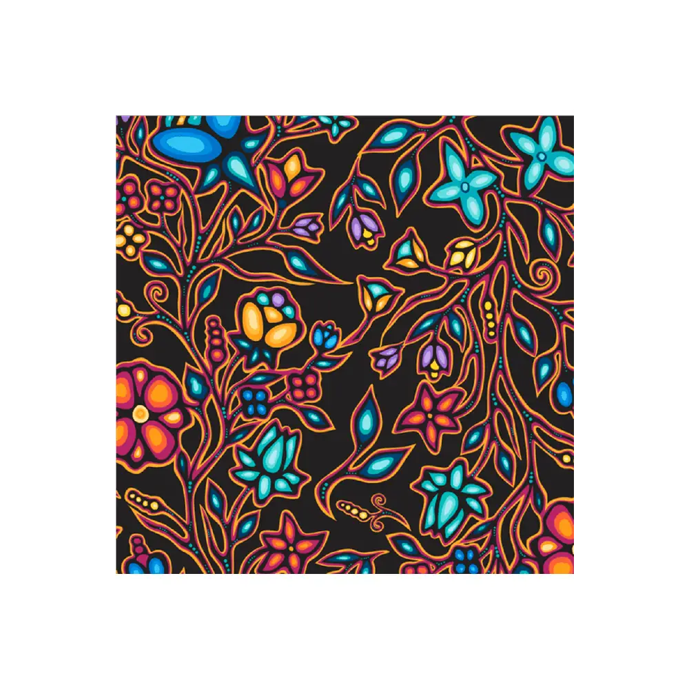 Ojibway Florals Black - JT-OF02-BLAK Ojibway Florals Black - JT-OF02-BLAK