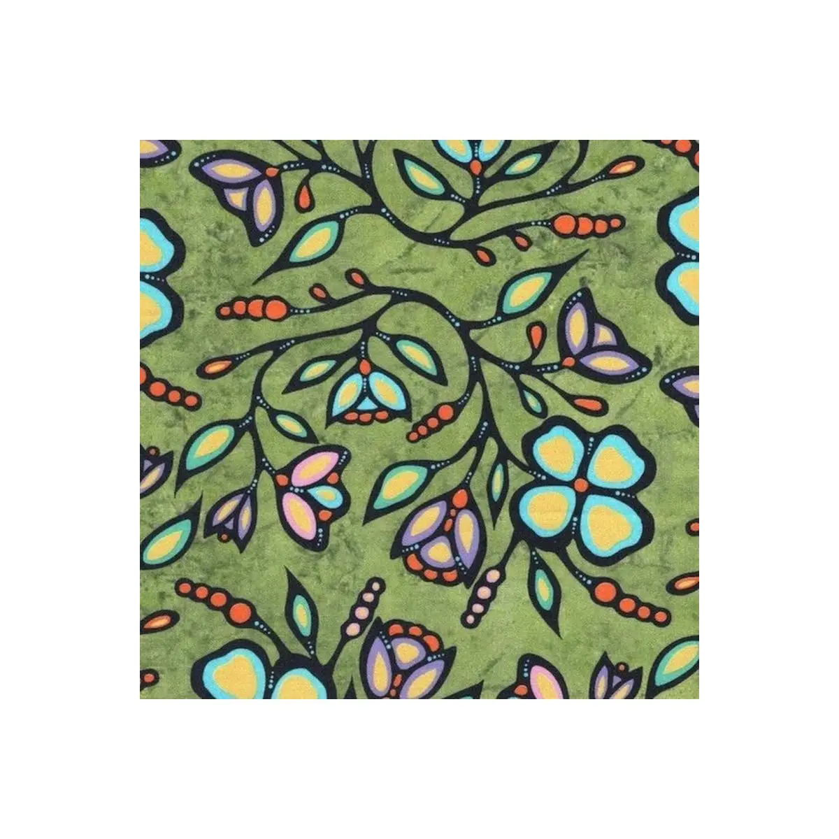 Ojibway Florals Green - JT-OF03-GREN Ojibway Florals Green - JT-OF03-GREN