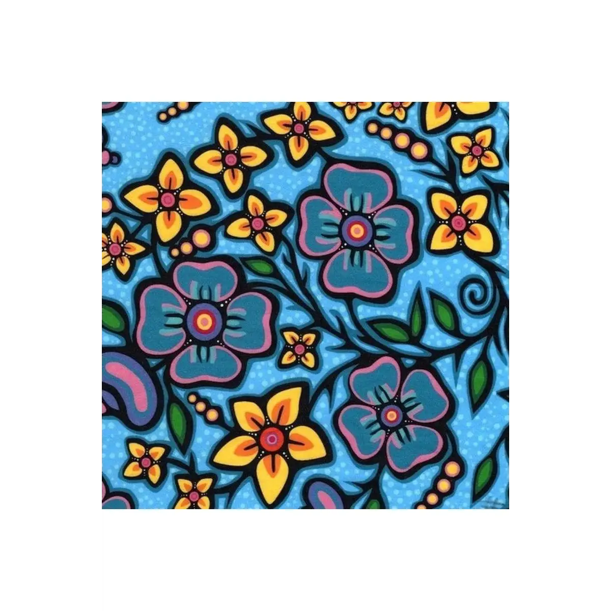 Ojibway Florals Turquoise - JT-OF01-TURQ Ojibway Florals Turquoise - JT-OF01-TURQ