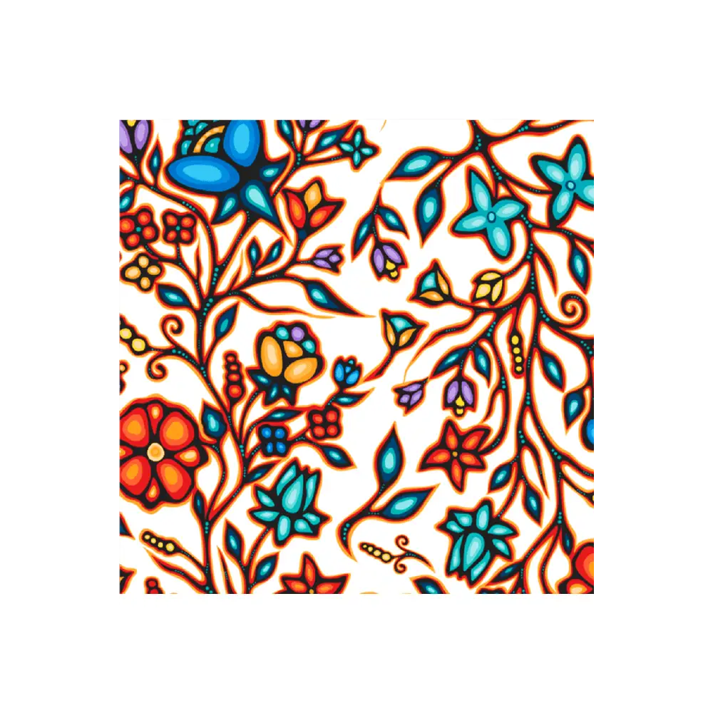 Ojibway Florals White - JT-OF02-WHTE Ojibway Florals White - JT-OF02-WHTE