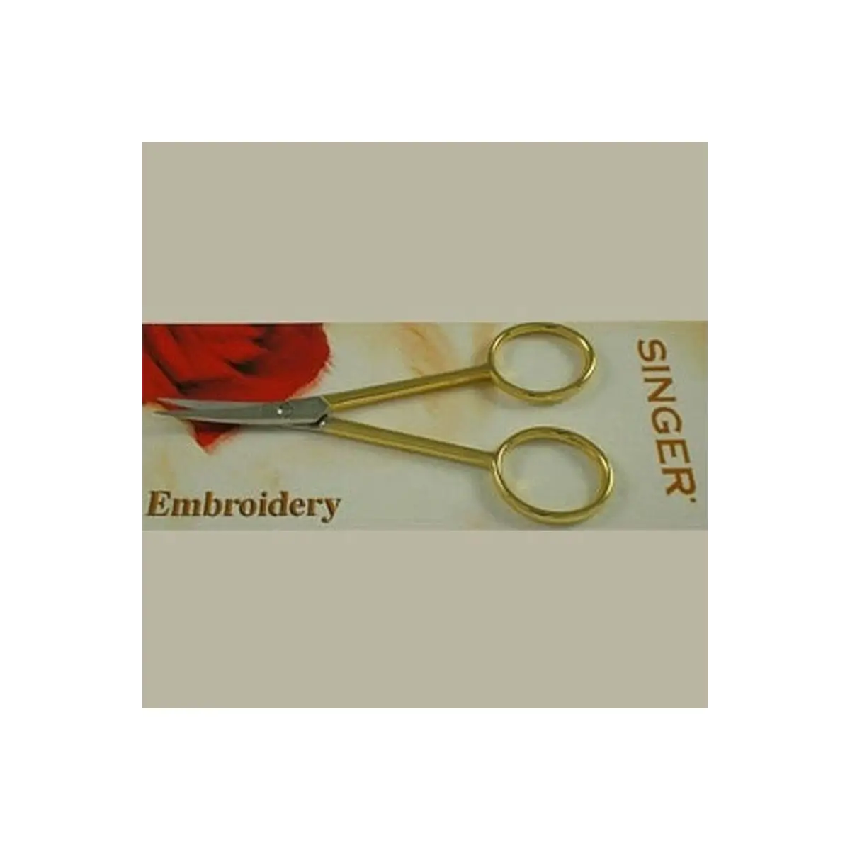 Singer 4 1/2" Gold Handle Find Curved Point Embroidery Scissors Singer 4 1/2" Gold Handle Find Curved Point Embroidery Scissors