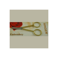 Singer 4 1/2" Gold Handle Find Curved Point Embroidery Scissors Singer 4 1/2" Gold Handle Find Curved Point Embroidery Scissors
