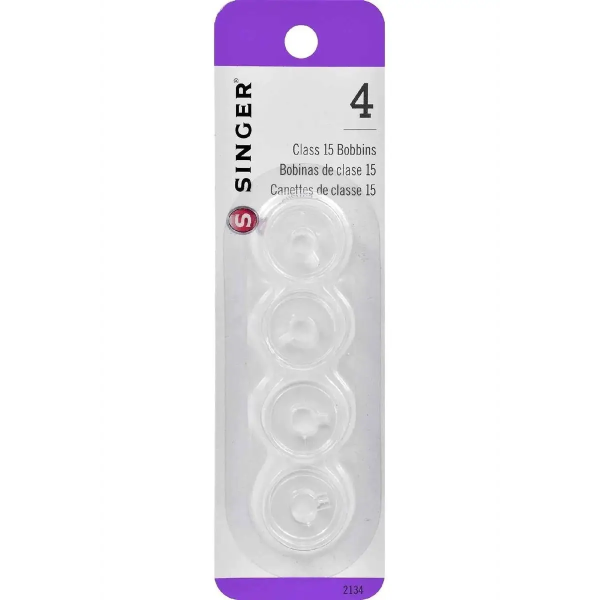 SINGER® Class 15 Bobbins - Transparent - All About Sewing