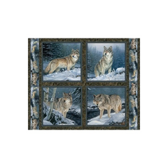 Contemplation Pillow Panel Wolves - 49480 Contemplation Pillow Panel Wolves - 49480