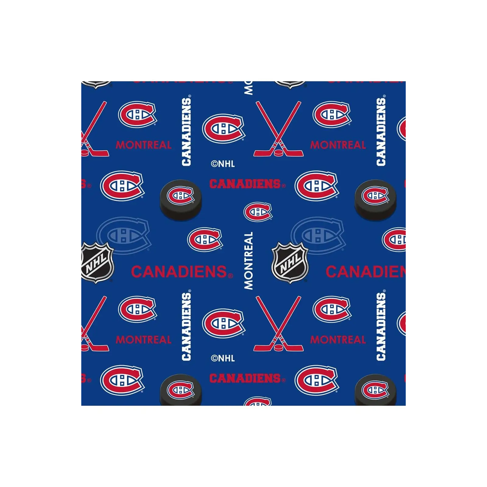 Fabric, Sykel Enterprises Fabric, NHL Montreal Canadiens Flannel Fabric, Sykel Enterprises Fabric, NHL Montreal Canadiens Flannel