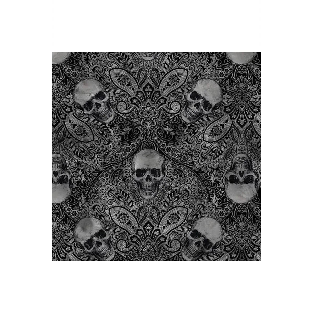 Black Skull Damask Black Skull Damask