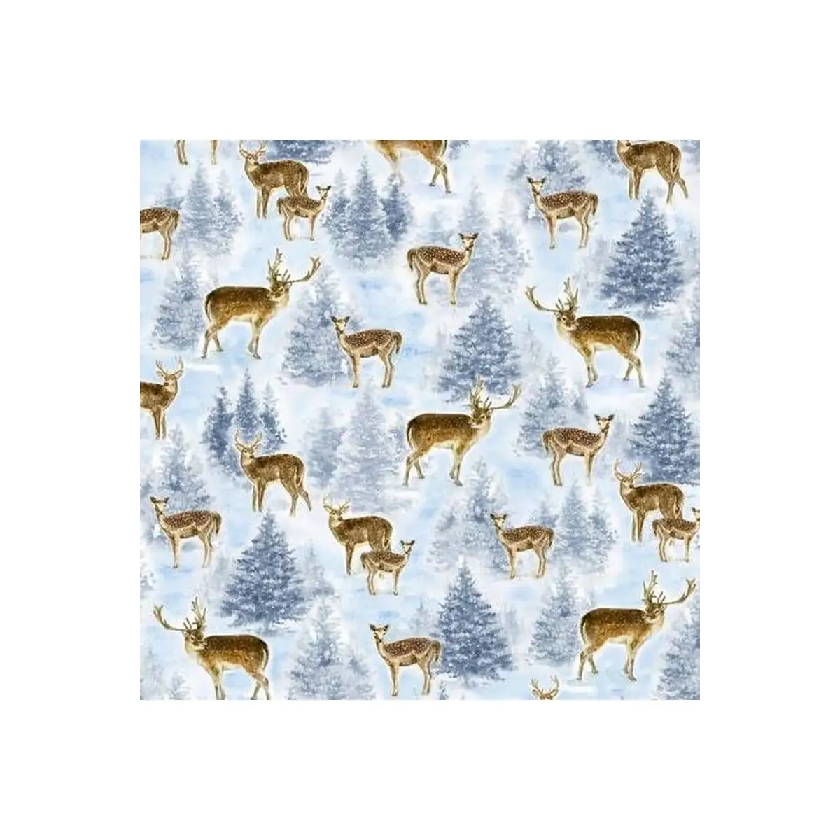 Blue Winter Deer Blue Winter Deer