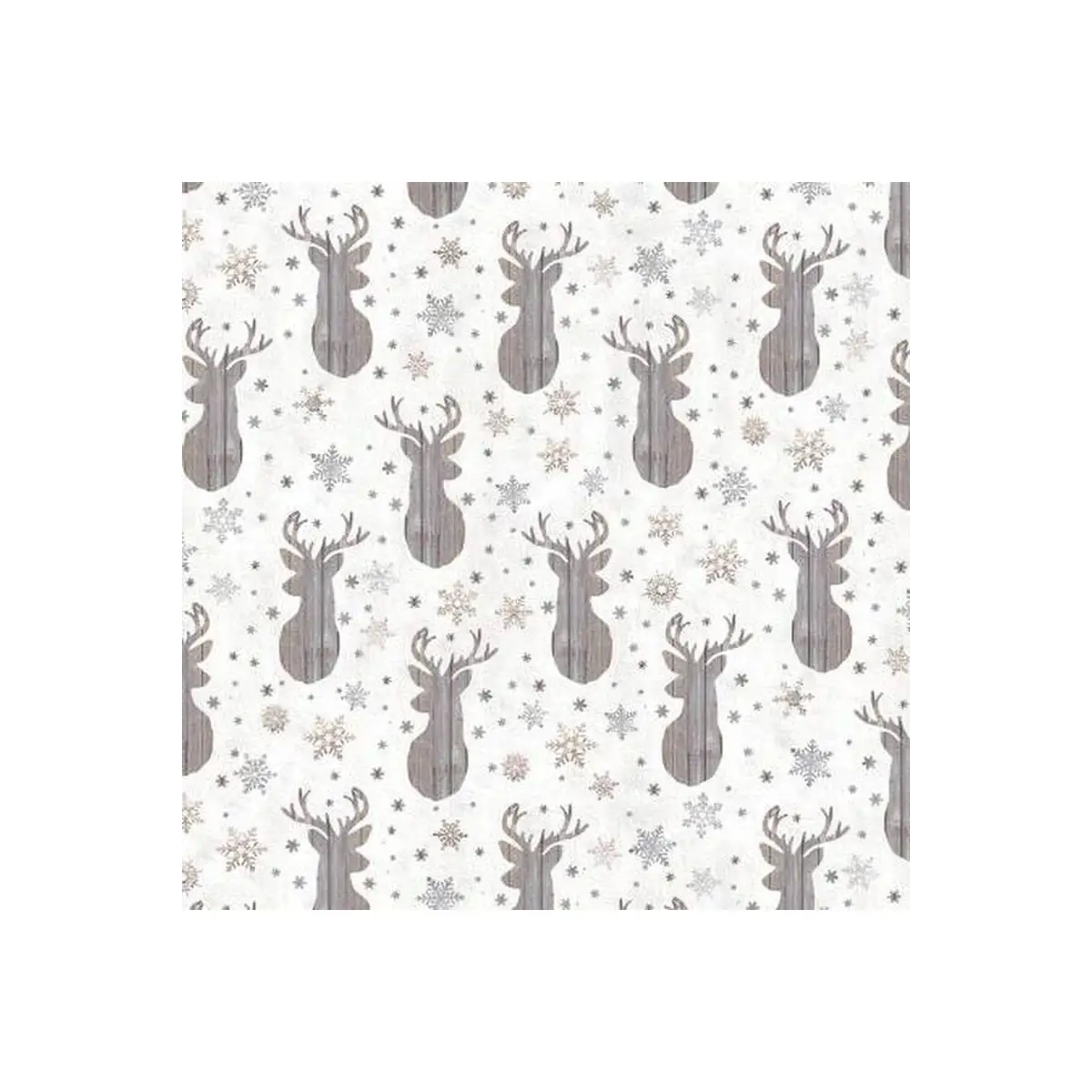 Cream Deer & Snowflakes Cream Deer & Snowflakes