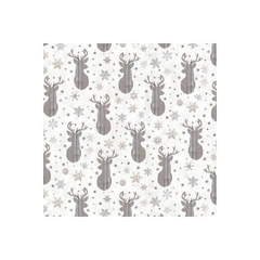 Cream Deer & Snowflakes Cream Deer & Snowflakes