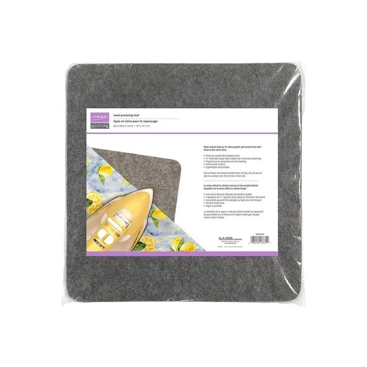 UNIQUE QUILTING Wool Pressing Mat - 14? x 14? - Grey UNIQUE QUILTING Wool Pressing Mat - 14? x 14? - Grey