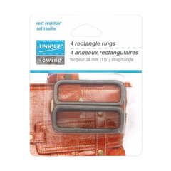 UNIQUE SEWING Rectangle Rings - 38mm 1 1/2" - 4 pcs. UNIQUE SEWING Rectangle Rings - 38mm 1 1/2" - 4 pcs.