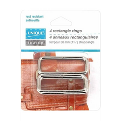 UNIQUE SEWING Rectangle Rings - 38mm 1 1/2" - 4 pcs. UNIQUE SEWING Rectangle Rings - 38mm 1 1/2" - 4 pcs.