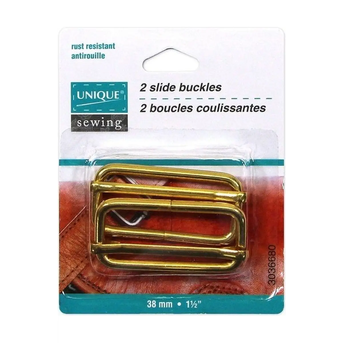 UNIQUE SEWING Slide Buckle - Metal - 38mm 1 1/2? - 2 pcs UNIQUE SEWING Slide Buckle - Metal - 38mm 1 1/2? - 2 pcs