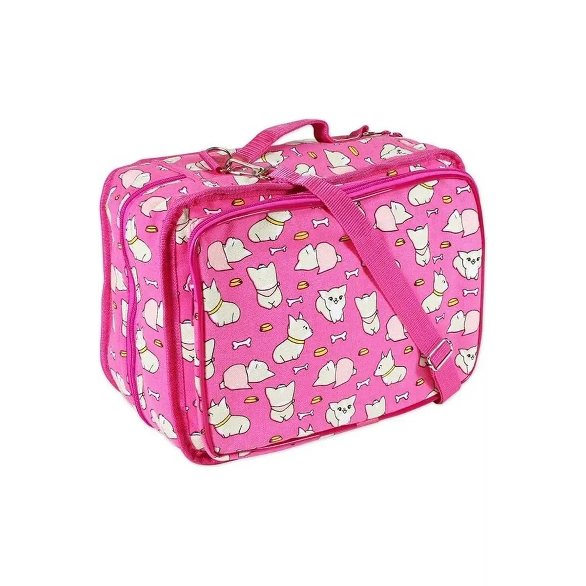 VIVACE Craft/Accessories Tote - Fuchsia Dogs - 33 x 25 x 13cm 13″ x 10″ x 5″ VIVACE Craft/Accessories Tote - Fuchsia Dogs - 33 x 25 x 13cm 13″ x 10″ x 5″