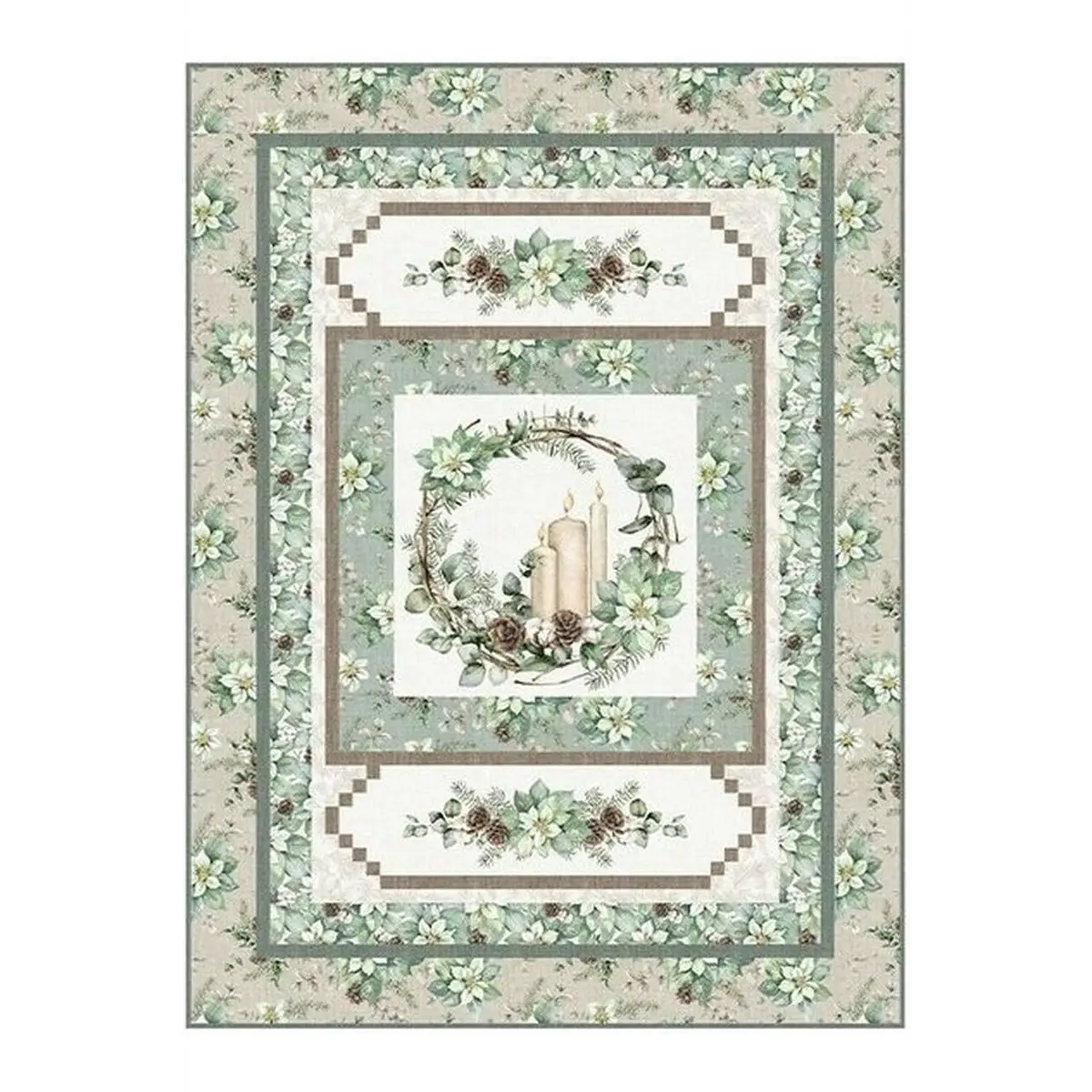 White Linen Christmas Centerfield Pattern - PTN3104 White Linen Christmas Centerfield Pattern - PTN3104
