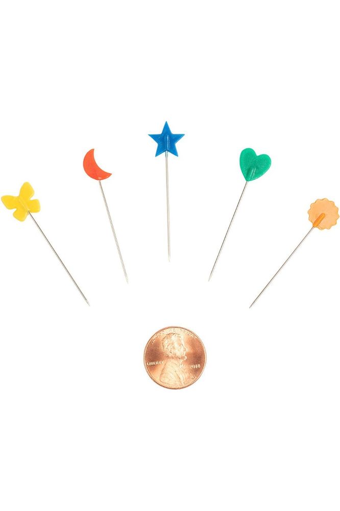 Singer, Decorative Flat Head Pins Size 24 - 1-1/2" 100pk