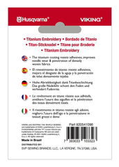 HUSQVARNA® VIKING® Titanium Embroidery Needles Size 80/12 5-Pack