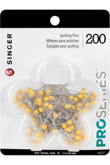 Singer, Size 28 Quilting Pins in Flower Case - 200pk