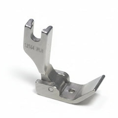 Metal sewing machine foot on a white background