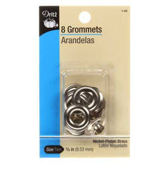 Dritz Grommet Nickel 3/8in 8ct