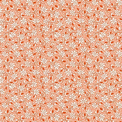 Nana Mae 8, Monotone Floral (Sold By 1/2 Meter)