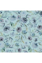 Enchanted Florals Turquoise Rose by Bernartex (Sold By 1/2 Meter)