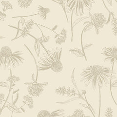 Bee Haven, Coneflower Tonal (Sold By 1/2 Meter)