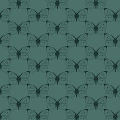Bee Haven, Etched Cabbage Butterfly (Sold By 1/2 Meter)