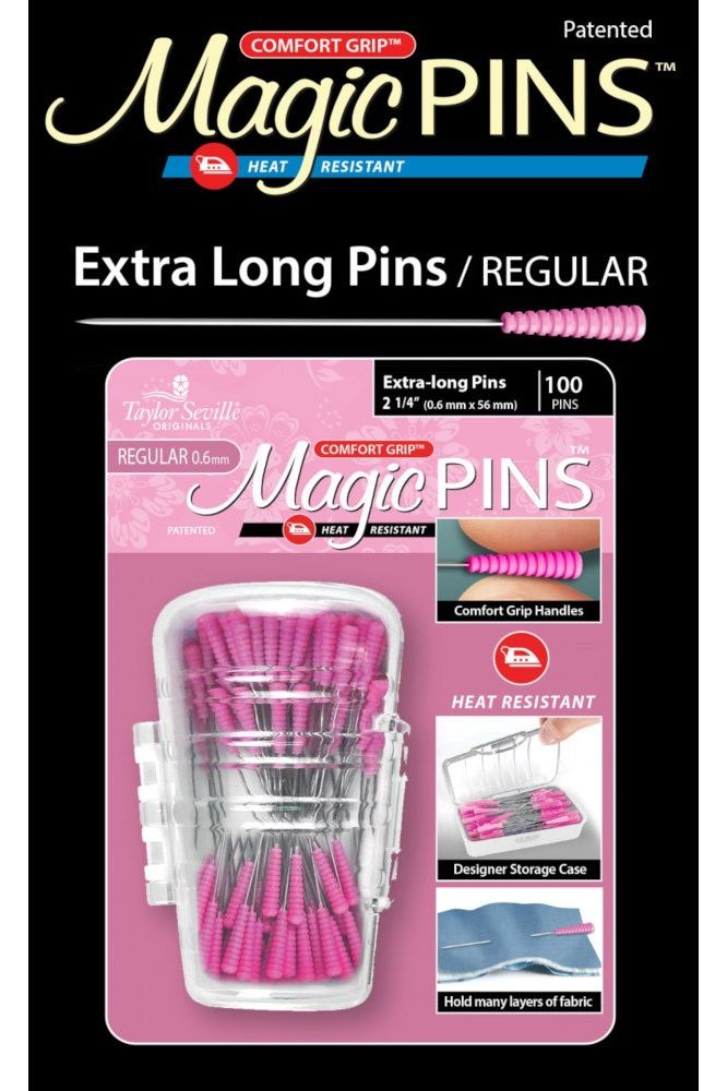 Comfort Grip Magic Pins - Extra Long Pins